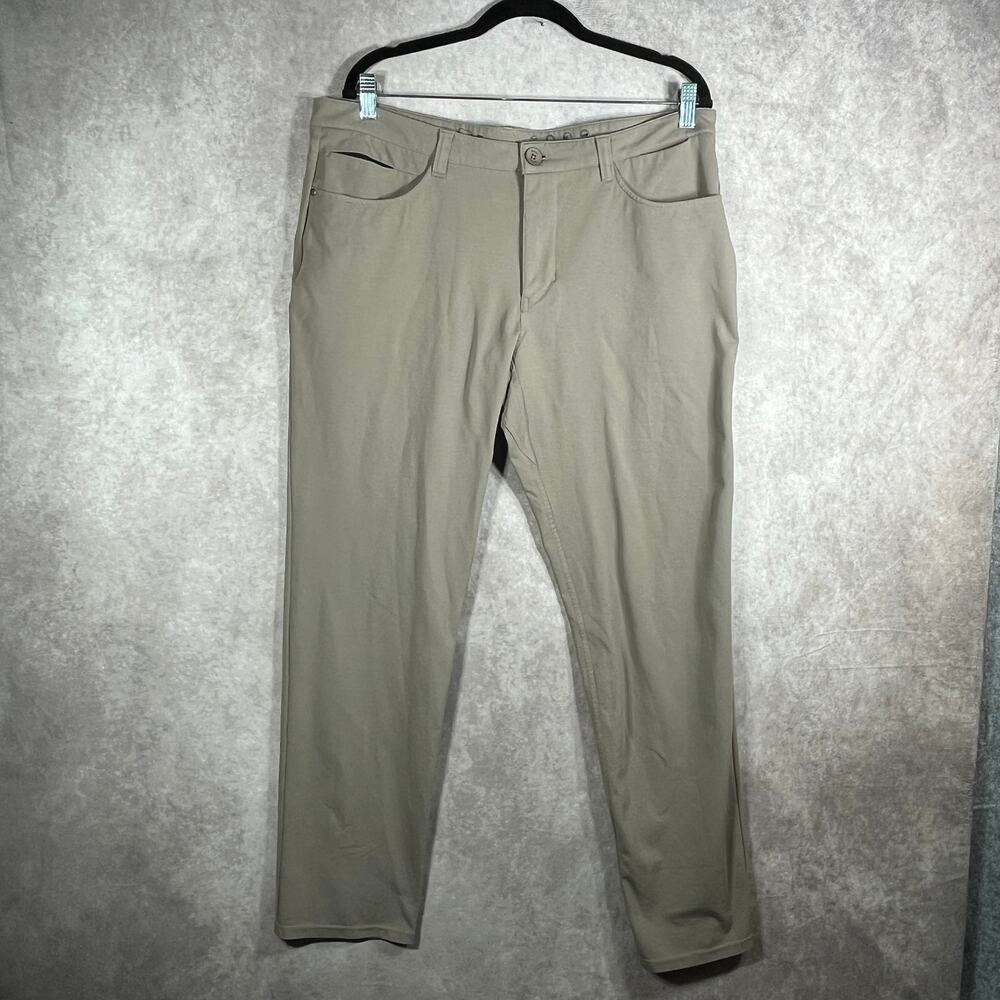 Rye 51 The Voyager Performance Knit 5-Pocket Pants Mens 36 Gray Chino Khaki Golf